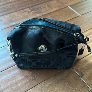 Coach black canvas never been used small purse